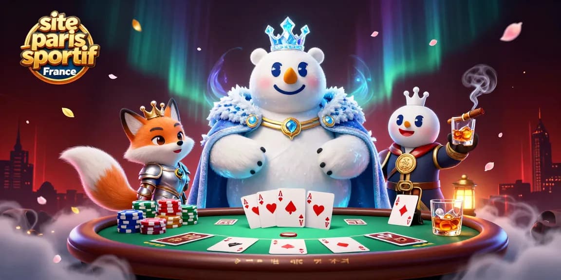 Les joueurs parient avec enthousiasme sur le site paris sportif France autour d'une scène de casino dynamique.
