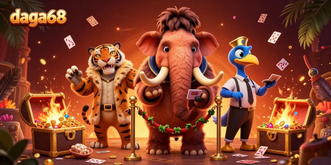 Engage with daga68 cockfighting action in an ultra-detailed 3D illustration showcasing vibrant characters and elements.