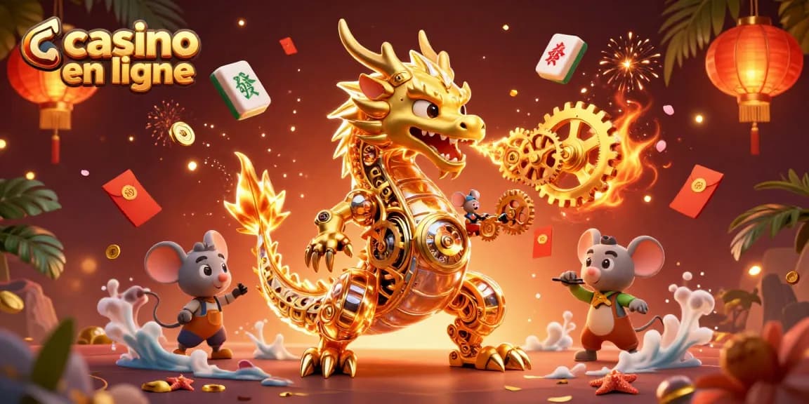 Profitez des jeux de casino en ligne avec cette illustration dynamique et colorée.