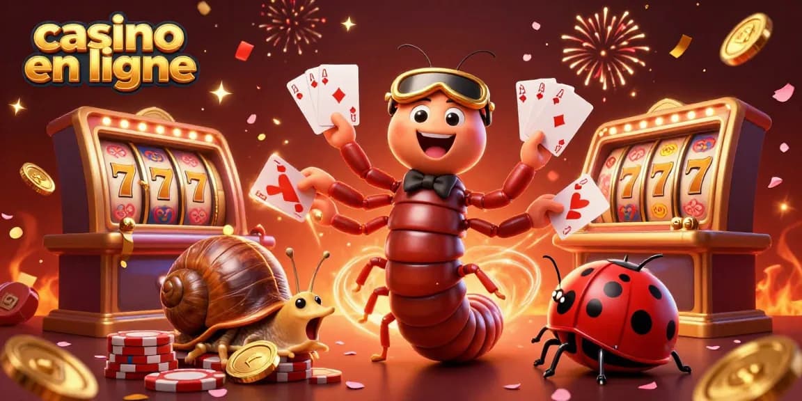 Admirez le casino en ligne avec un croupier 3D et des éléments festifs pour une expérience dynamique.