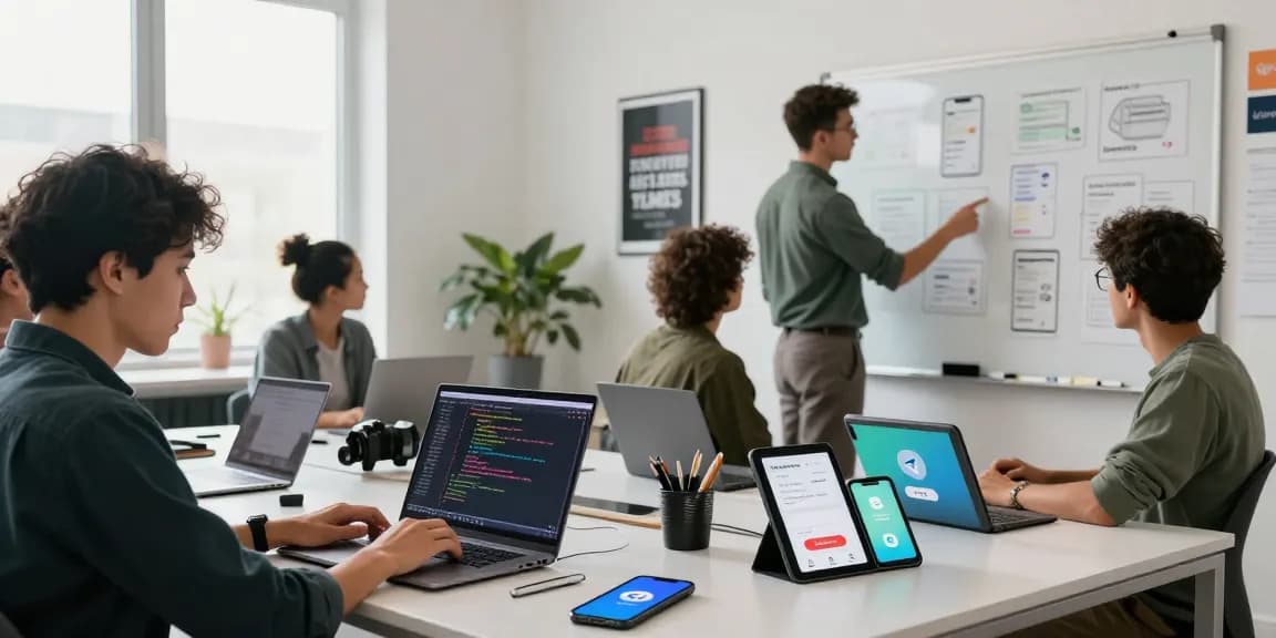 Discover the telegram china app download process in a modern tech workspace with team collaboration.