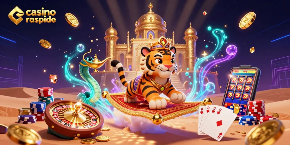 Les gains instantanés des casinos avec retrait rapide à travers un tigre sultan illustré et des jeux éblouissants.