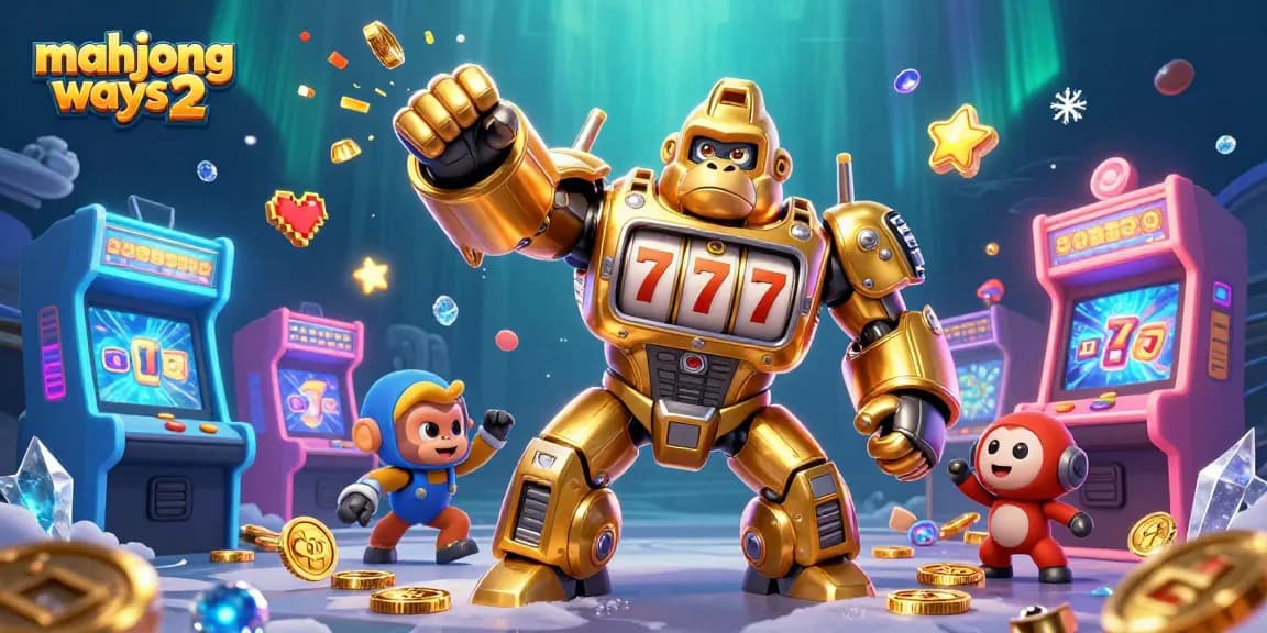 Engage with thrilling casino action in mahjong ways 2 featuring vibrant characters and slot imagery.
