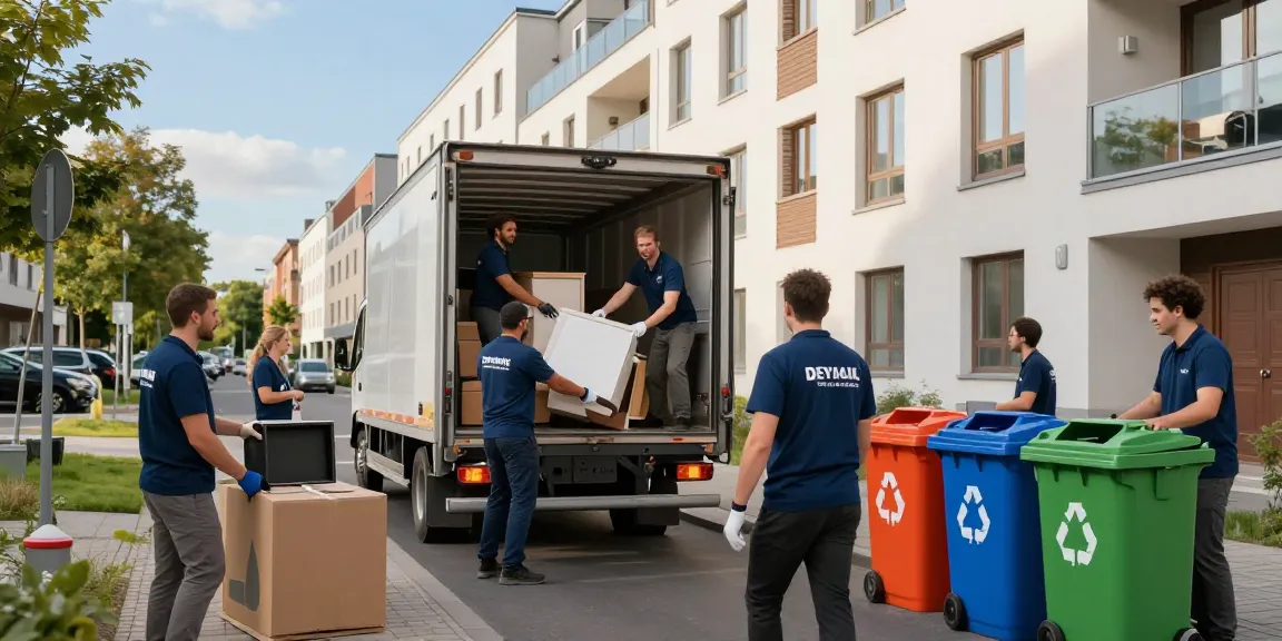 Efficient Wohnungsentrümpelung Berlin team loading furniture into a truck.