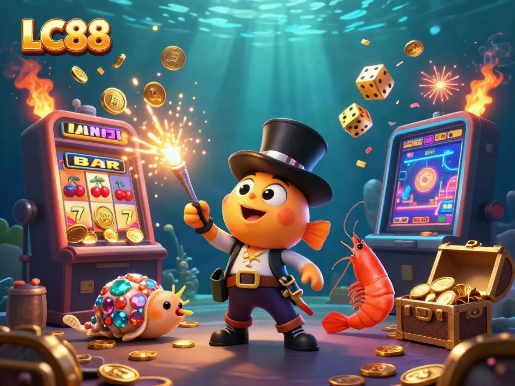 Experience thrilling wins at LC88 with fantastical underwater characters and exciting casino game elements.