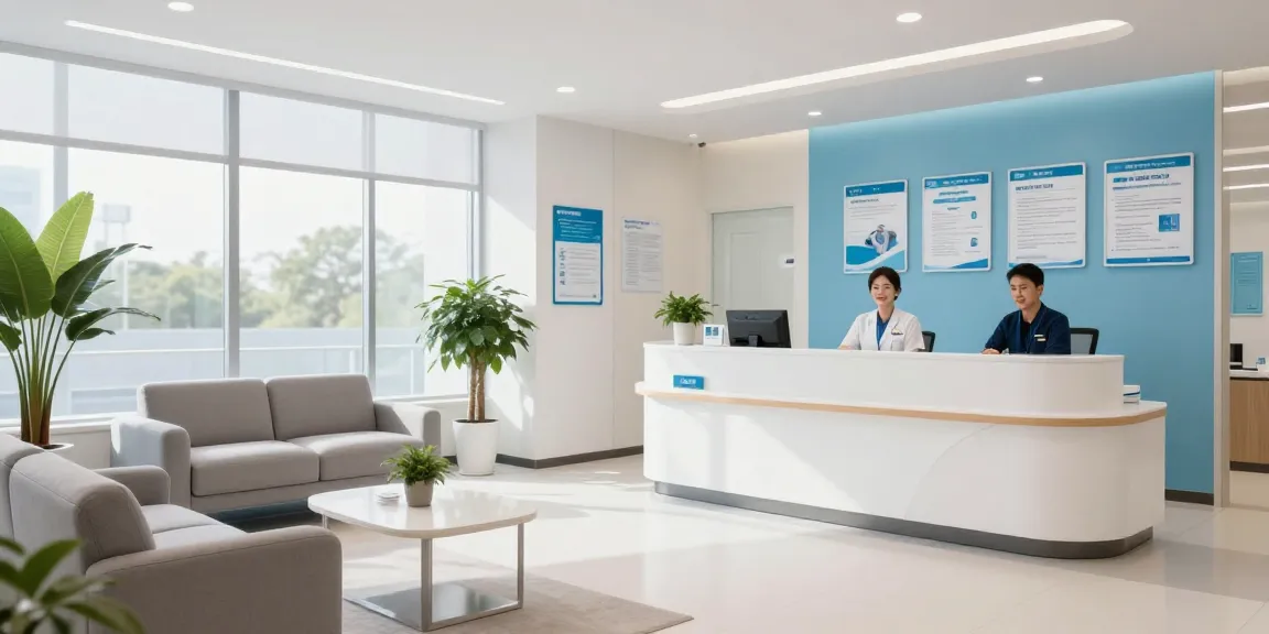 Surgery health insurance overview in a modern medical facility showcasing patient care and consultation.