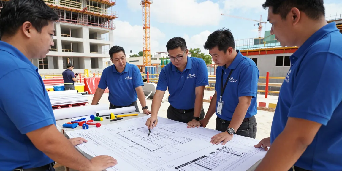 Engineer David Vepraskas Atlanta leads a project team at a healthcare construction site, showcasing collaboration and engineering excellence.