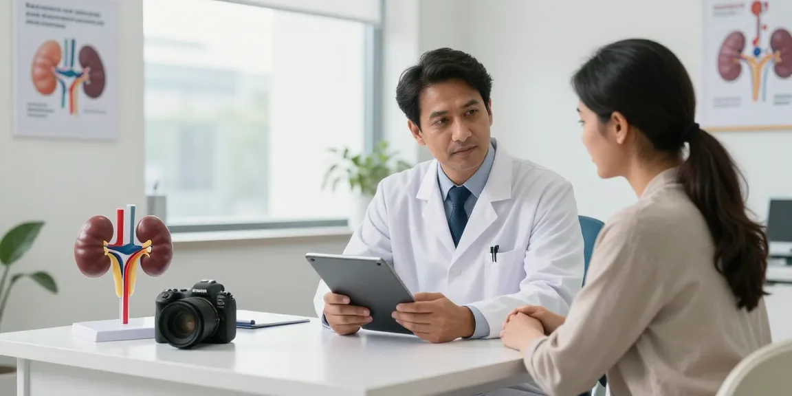 Consultation with a leading urologist in Bhopal, showcasing patient interaction in a modern clinic.