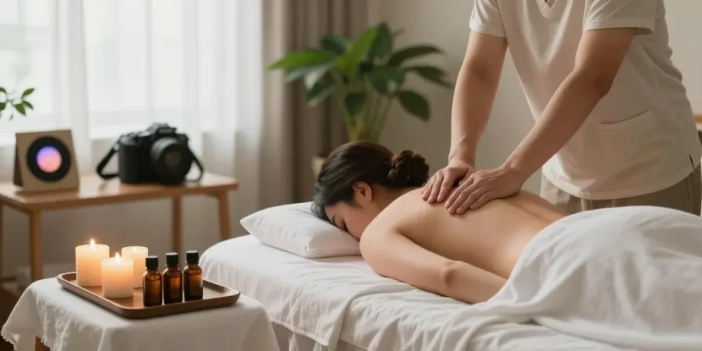 관악구출장안마 therapeutic massage session in a calming home environment