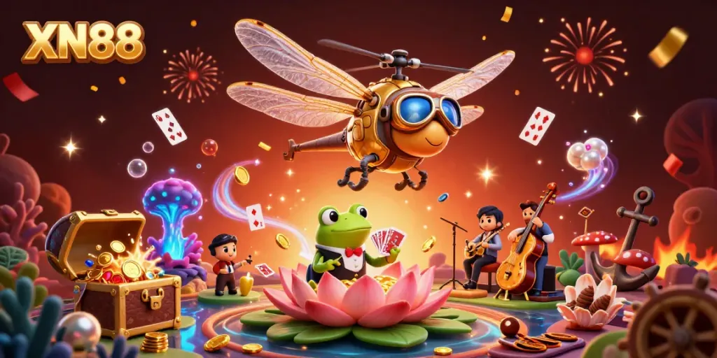 Experience thrilling games at XN88 with vibrant characters and rich casino elements in dazzling 3D.