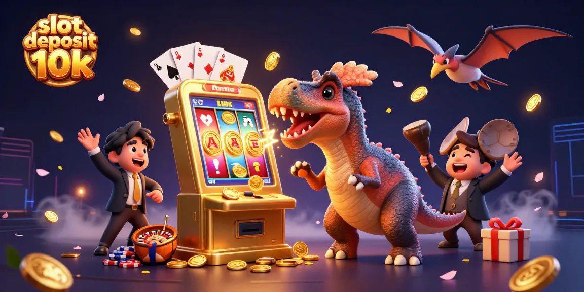 Memenangkan jackpot slot deposit 10k saat pachycephalosaurus menyerang mesin slot emas di kasino