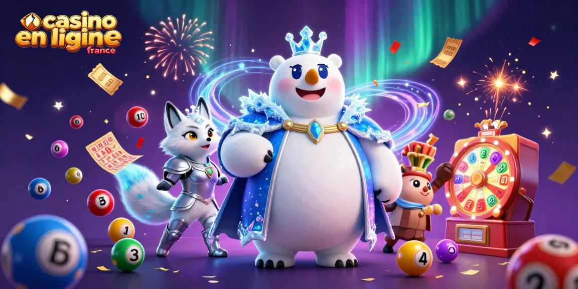 Jouez dans un casino en ligne France avec des personnages animés et des éléments de loterie captivants.