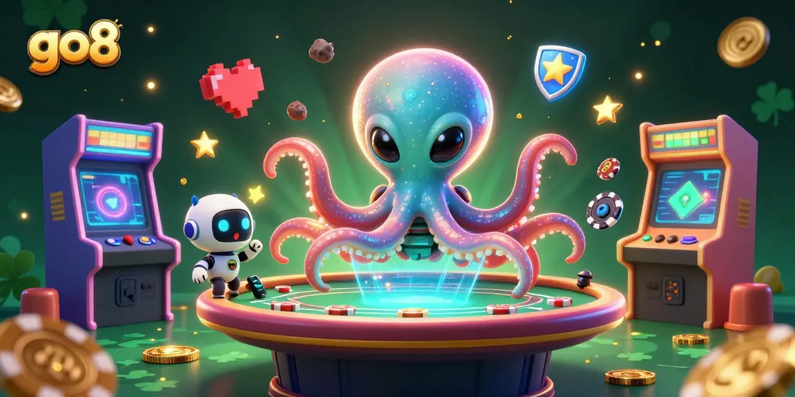 Experience thrilling gameplay at go8 with our vibrant, alien-themed casino illustration showcasing poker excitement.