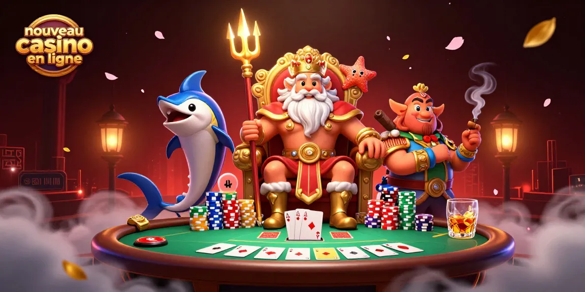 Jouer dans un nouveau casino en ligne, où Neptune et ses gardiens s'unissent autour de tables de poker animées.