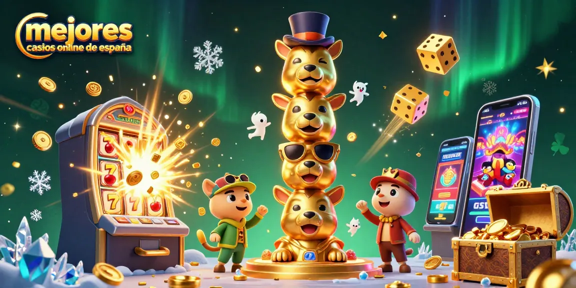 Explora los mejores casinos online de España mostrando jackpots brillantes y una experiencia de juego dinámica.