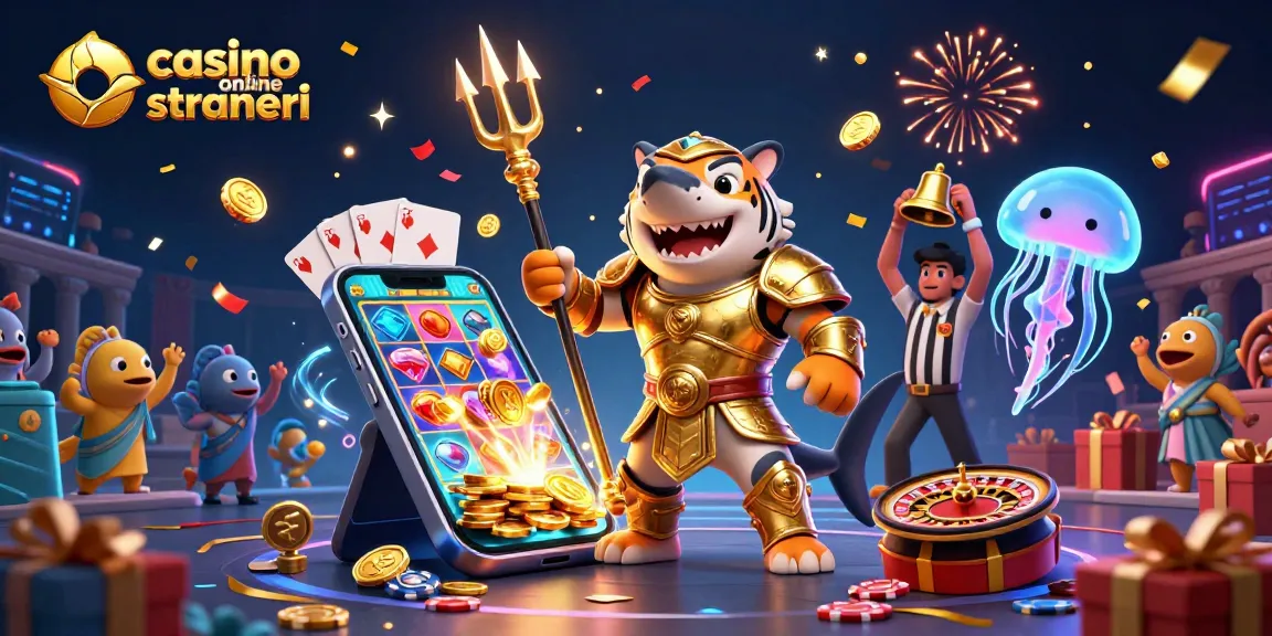 Anteprima di un emozionante gioco nei casinò online stranieri, con un drammatico squalo guerriero e giochi d'azzardo sparsi.