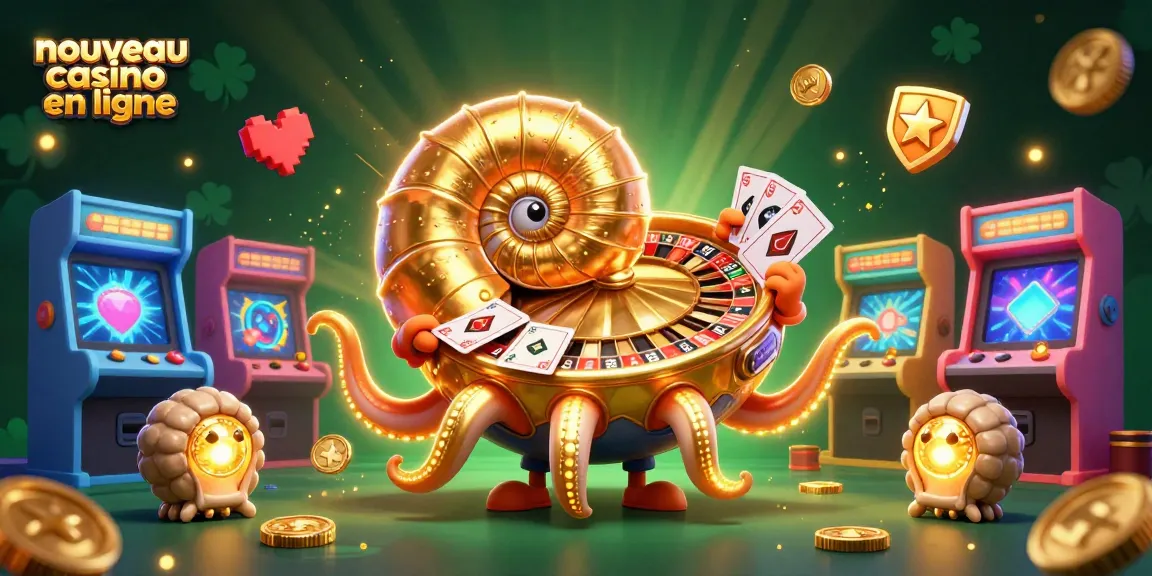 Joue au nouveau casino en ligne dans une illustration 3D dynamique de nautilus géant et ses amis.
