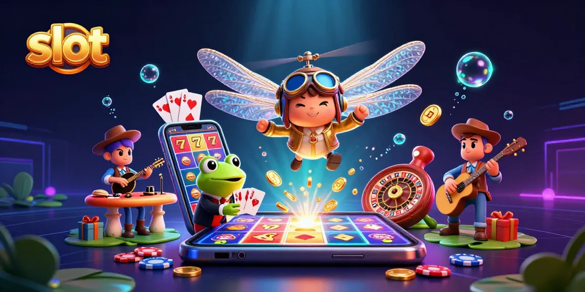 Slot menarik pembayaran tinggi dengan tampilan karakter unik yang bermain di kasino.