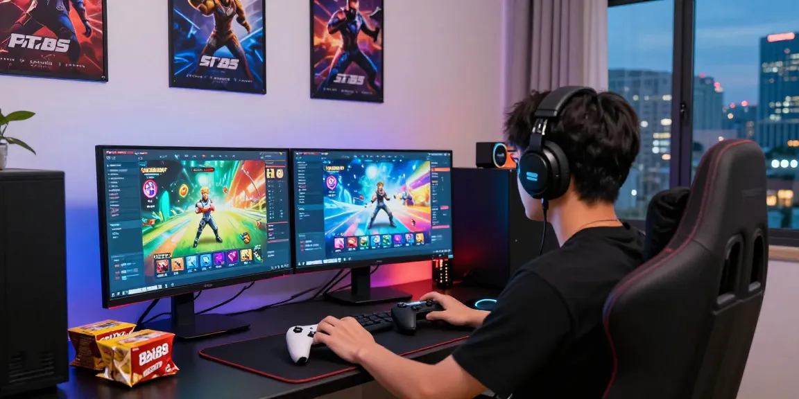 Engaging online gaming setup for Withdraw Bola88 with vibrant displays and energetic atmosphere