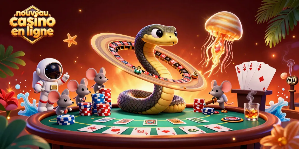 Découvrez le nouveau casino en ligne avec un serpent de Saturne et des astronautes en train de parier