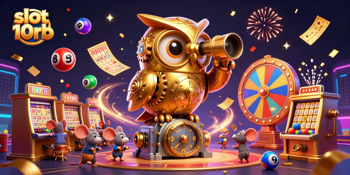 Engage with slot 10rb featuring a vibrant casino scene of a clockwork owl and wind-up mice.