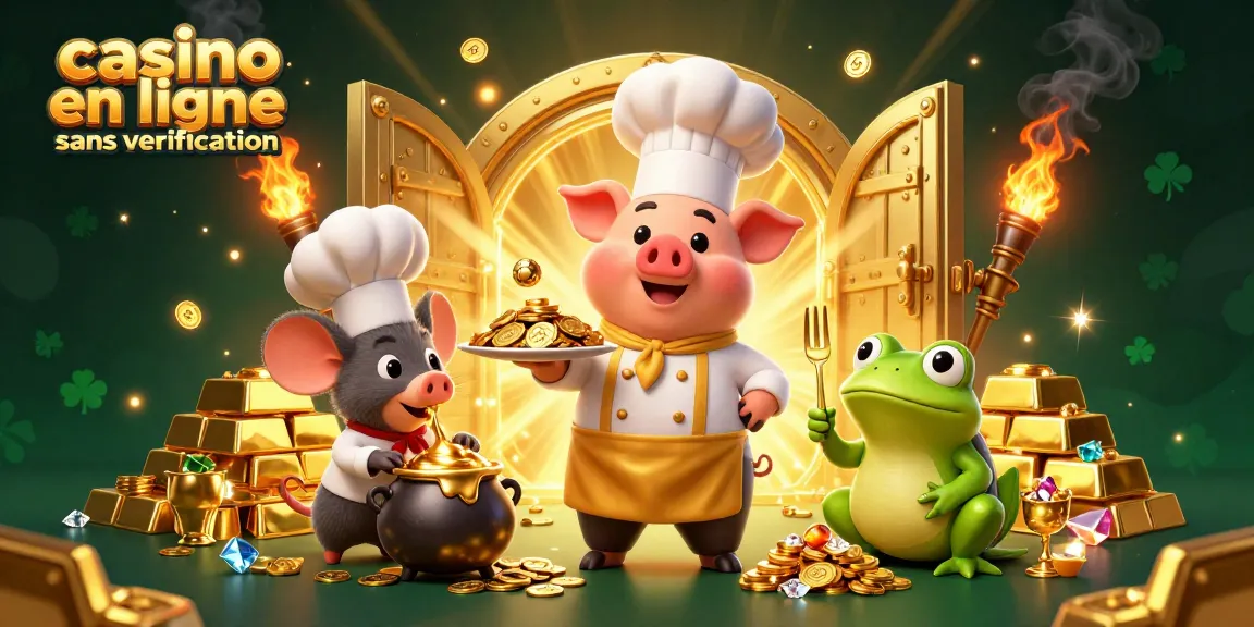 Jouer dans un casino en ligne sans vérification avec un chef, une souris et une grenouille critiques.