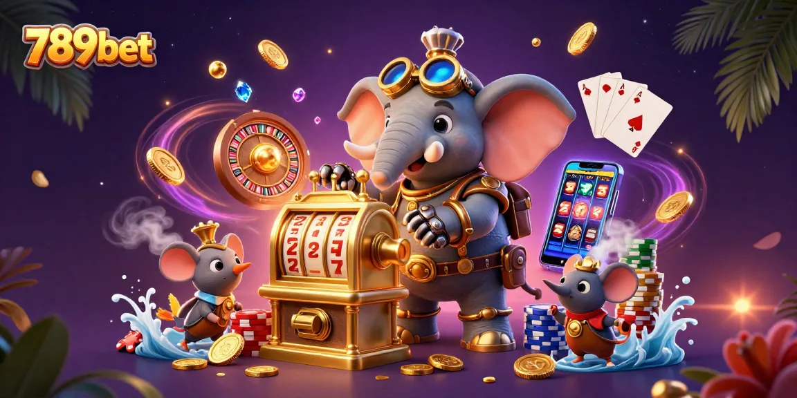 Experience exciting wins at 789bet with a whimsical 3D steampunk casino scene.