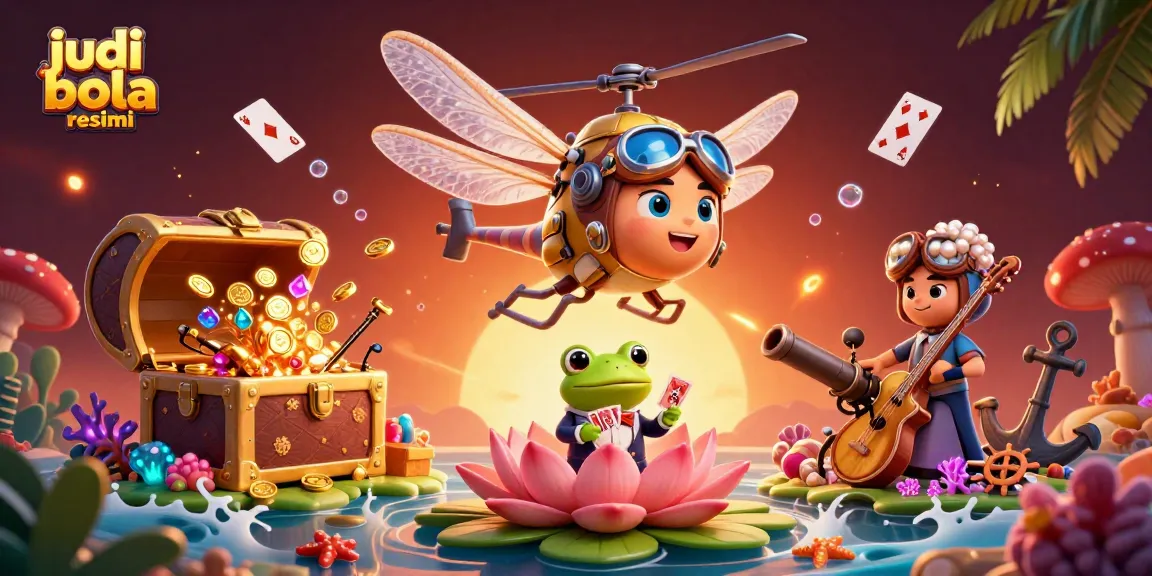 Experience thrilling judi bola resmi action with a lively casino scene featuring unique characters and engaging elements.