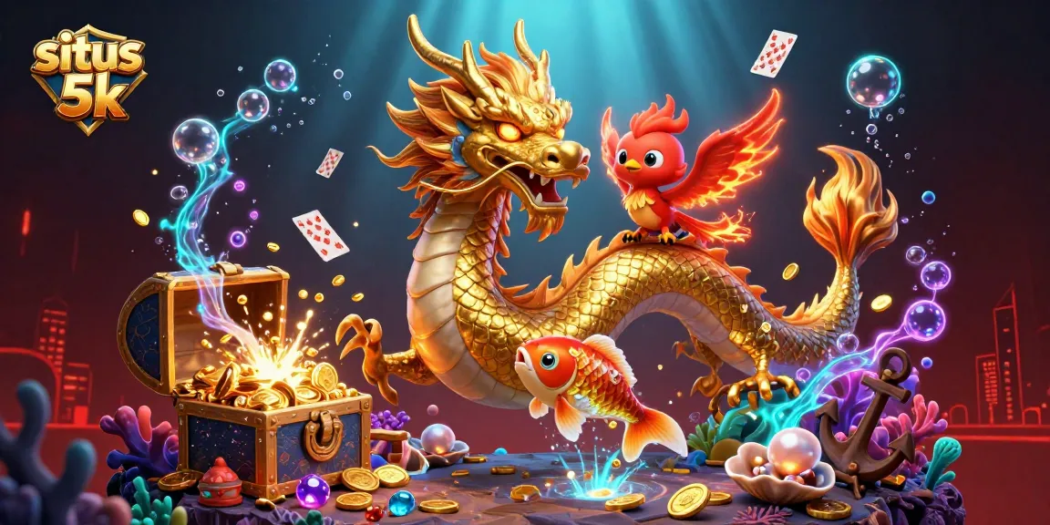 Engage in the vibrant world of situs 5k as golden coins and mythical creatures enhance your gaming experience.