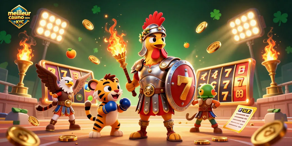 Jouer au meilleur casino sans KYC avec des personnages animés dans un décor vibrant.