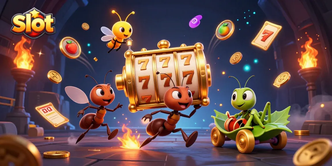 Slot menang besar sambil membidik jackpot dengan simbol keberuntungan di tengah aksi.