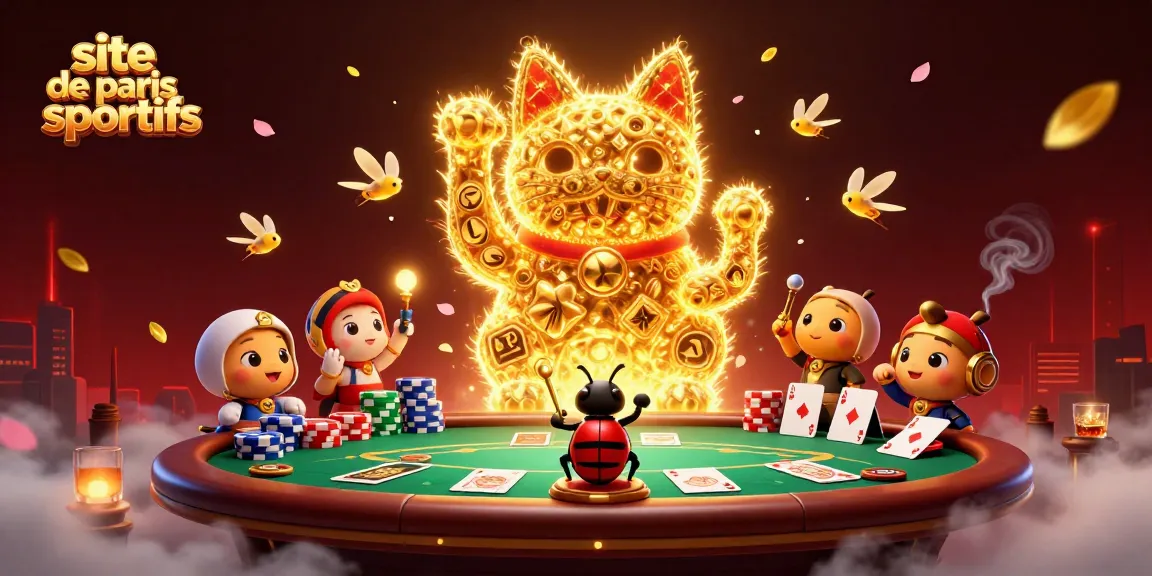 Découvrez le site de paris sportifs qui offre des tables de poker animées avec des symboles chanceux.